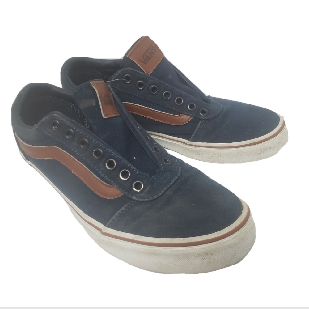 Vans low top sneakers blue canvas mens 8